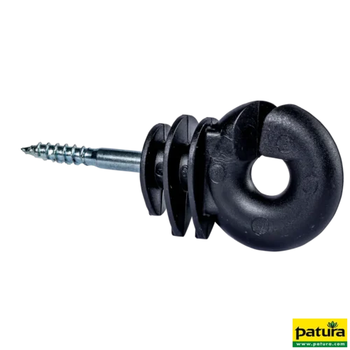 Ringisolator met houtdraadschroefdraad 6 mm schacht, (100 st./emmer)