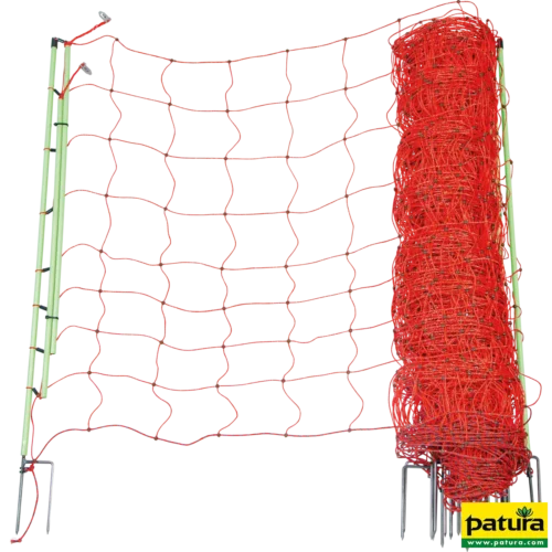 Schrikdraadnet "plus/minus" 106 cm hoog, met duppele punt, 50 m