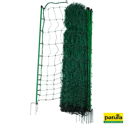 Geflügelnetz, grün, 112 cm hoch, mit Doppelspitze, 50 m