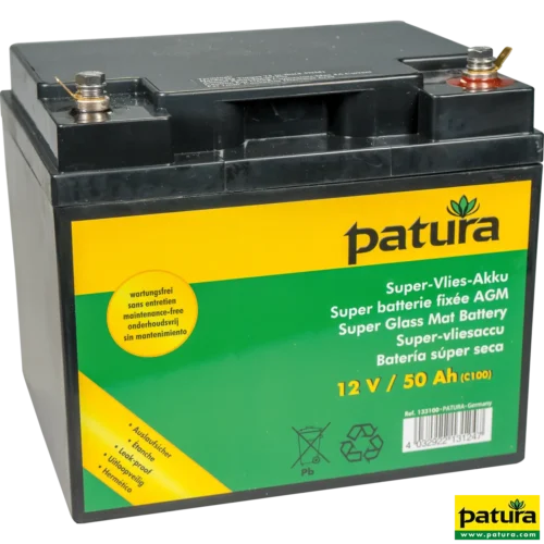 Super-vliesaccu 12V / 50 Ah C100 onderhoudsvrij