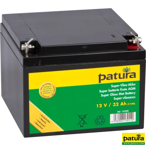 Super-vliesaccu 12V / 32Ah C100 onderhoudsvrij