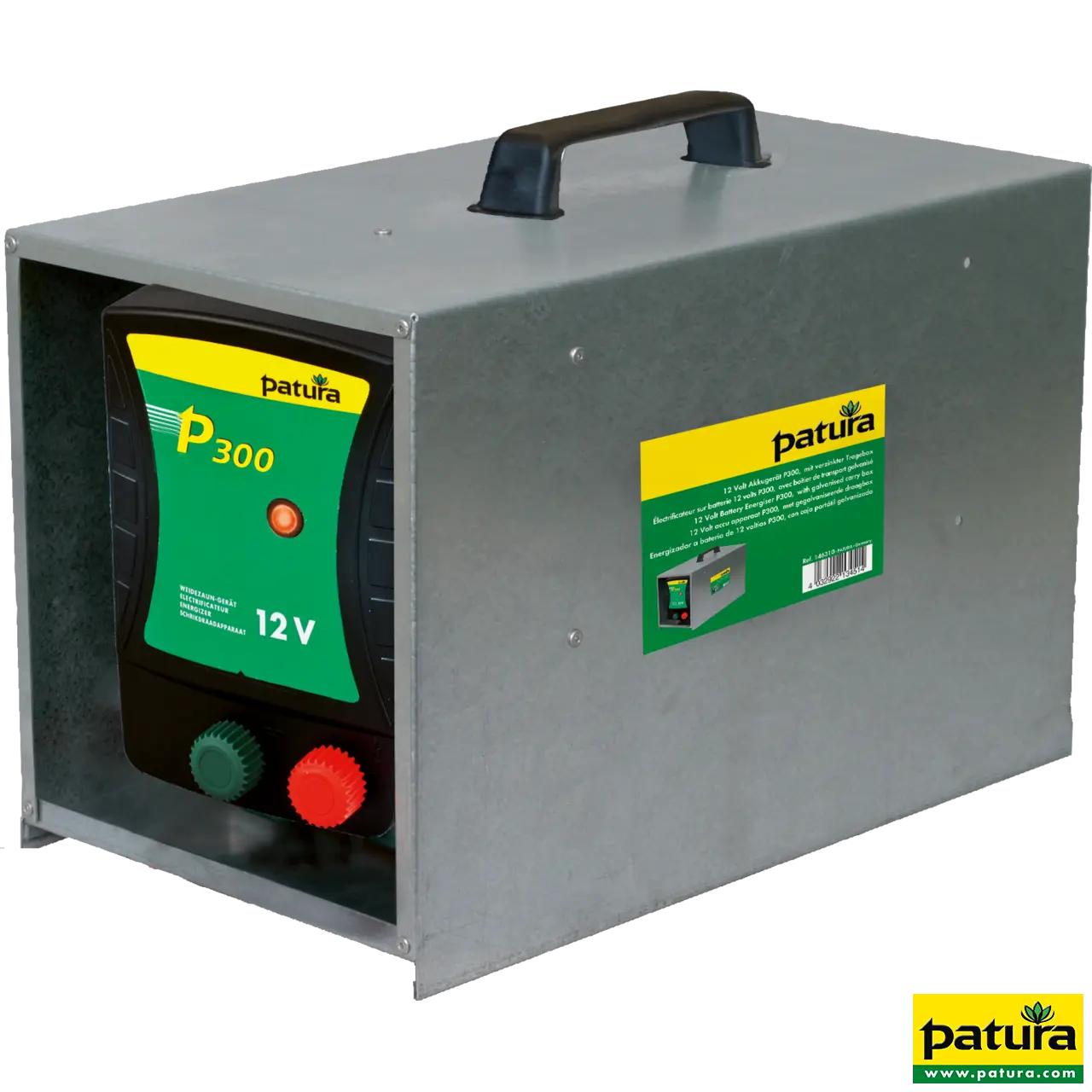 P300, schrikdraadapparaat voor 12 V batterij met draagbox