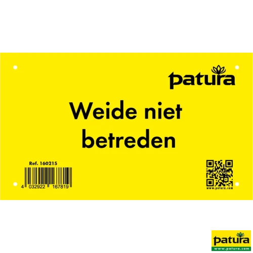 waarschuwingsbord " weide betreden verboten" NL