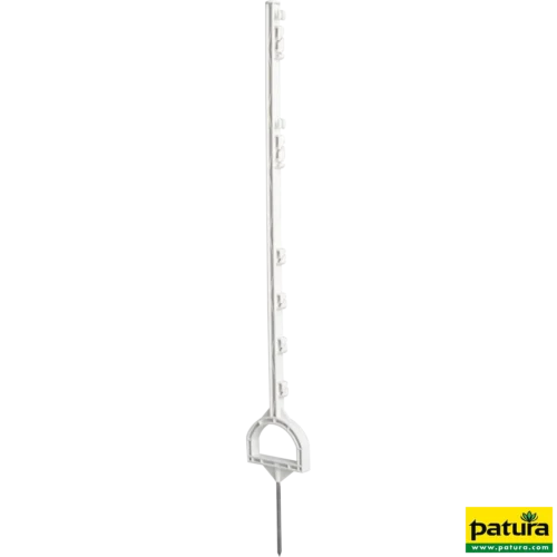 Stijgbeugelpaal 1,15m, wit, met stijgbeugelintrap (10 stk/ pak)