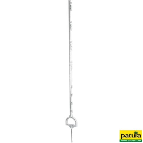 Stijgbeugelpaal 1,55m, wit met Stijbeugelintrap (10 stuks / pak)