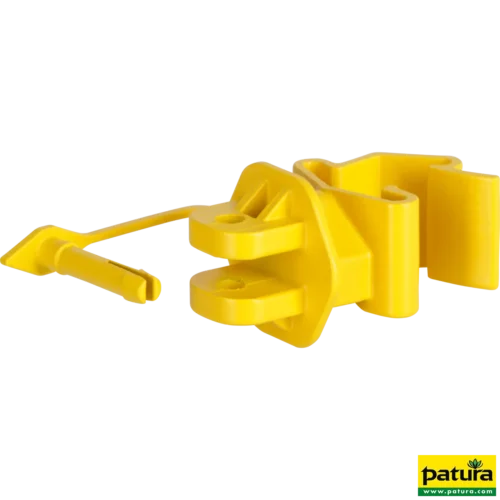 Standaard isolator met pen voor T-palen, geel (doos met 500 stuk)