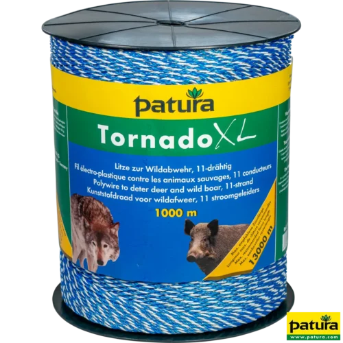 Tornado XL kunststofdraad blauw/wit 1000m