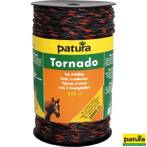 Tornado cord bruin/oranje, 200m rol