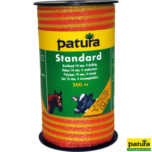 Standaard lint 10mm, geel/oranje 200m