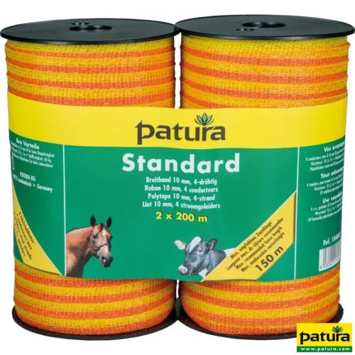 Standaard lint 10mm, geel/oranje 2x200m