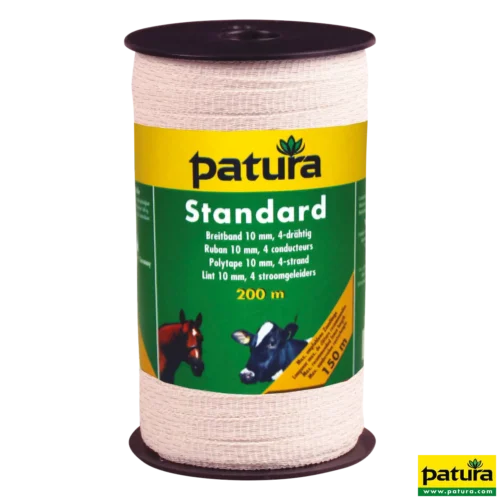 Standaard lint 10mm, wit 200m rol