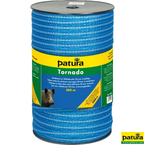 Tornado Breitband 20 mm, 200 m Rolle 5 Niro 0,20 mm, 1 CU 0,30 mm, blau