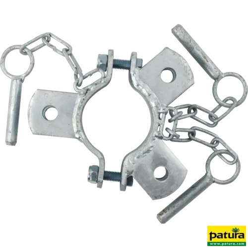 Zadelklem 76 mm, 3 houders gecentreerd, verzinkt