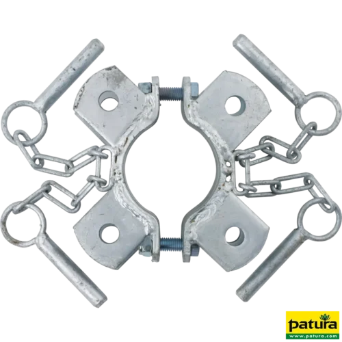 Zadelklem 76 mm, 4 houders, verzinkt