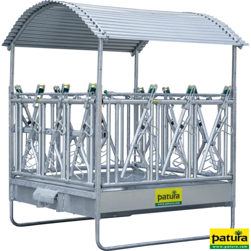 Vierkante ruif, vastzetvoerhek, 12 pl. en Dak 2,00 x 2,05 m