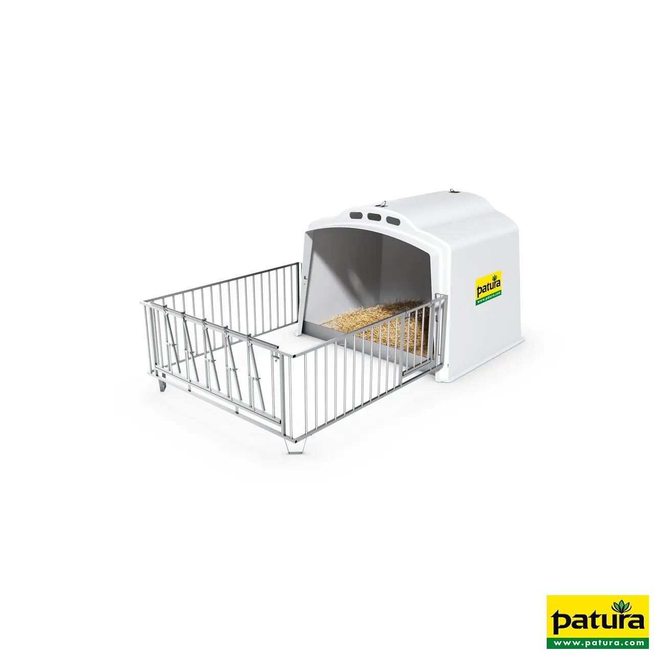 Kalverhut XL met omheining met harthouten drempel,