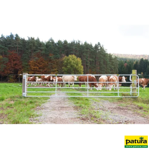 Weiderasterpoort 90cm, lengte 4,00-5,0m gegalvaniseerd, incl. montageonderdelen