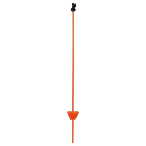 Veerstalen paal 1m oranje (per stuks) voor mobiele rasters