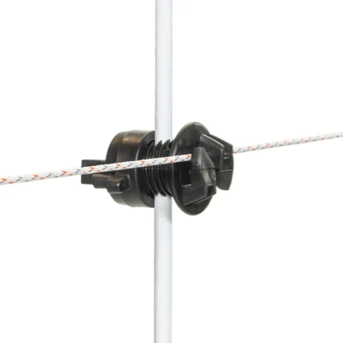 Schroefisolator zwart voor paal 4-10mm (20 stuks)