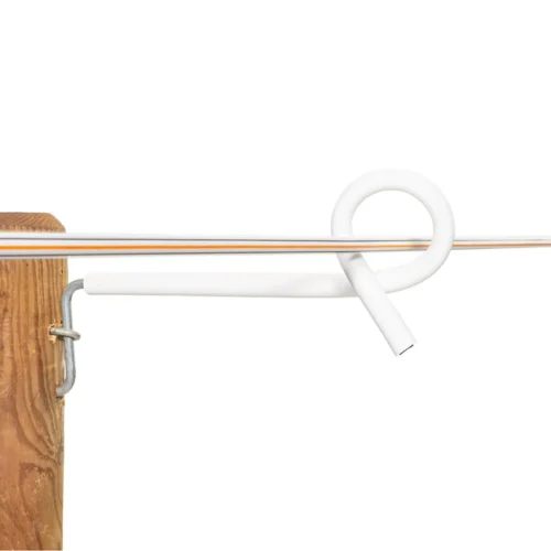 Afstandisolator krulstaat hout 17,5cm Wit (10 stuks)