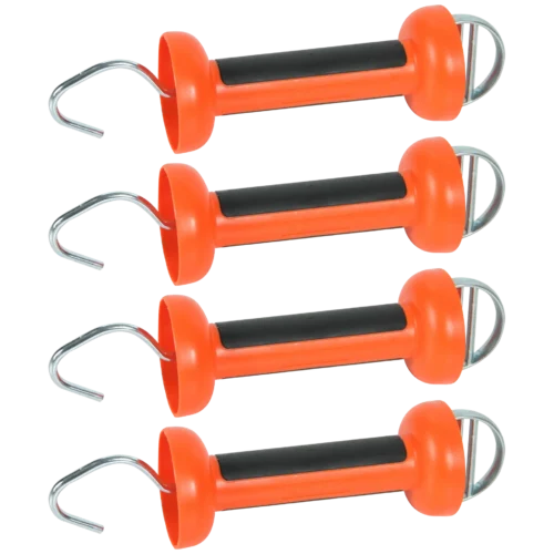 Softgrip poortgreep oranje lint RVS (4 stuks)
