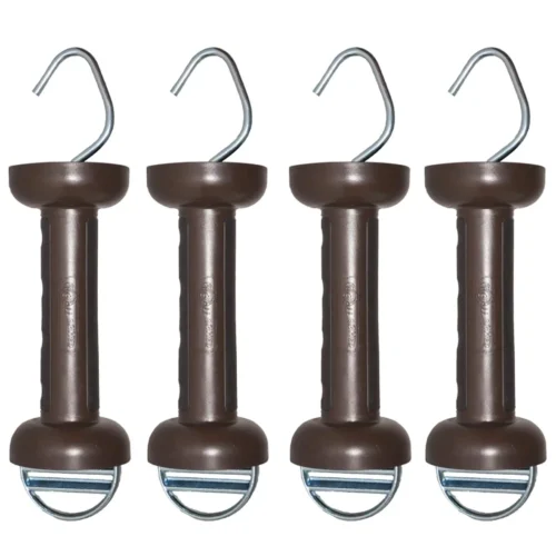 Softgrip poortgreep zwart lint RVS (4 stuks)