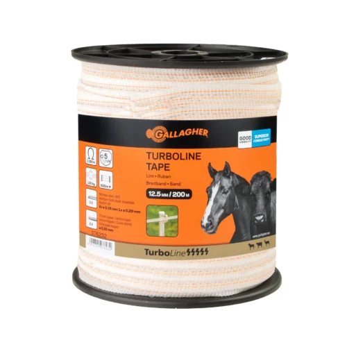 TurboLine lint 12,5mm Wit 200 meter op rol