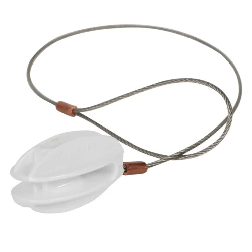 Hoekisolator S versterkt wit met RVS kabel (5 stuks)