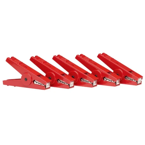 Krokodillenklem rood (5 stuks)